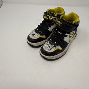Minions Kid Power Youth‎ Hi Top Sneakers YTH 12 MED Black Yellow Illumination